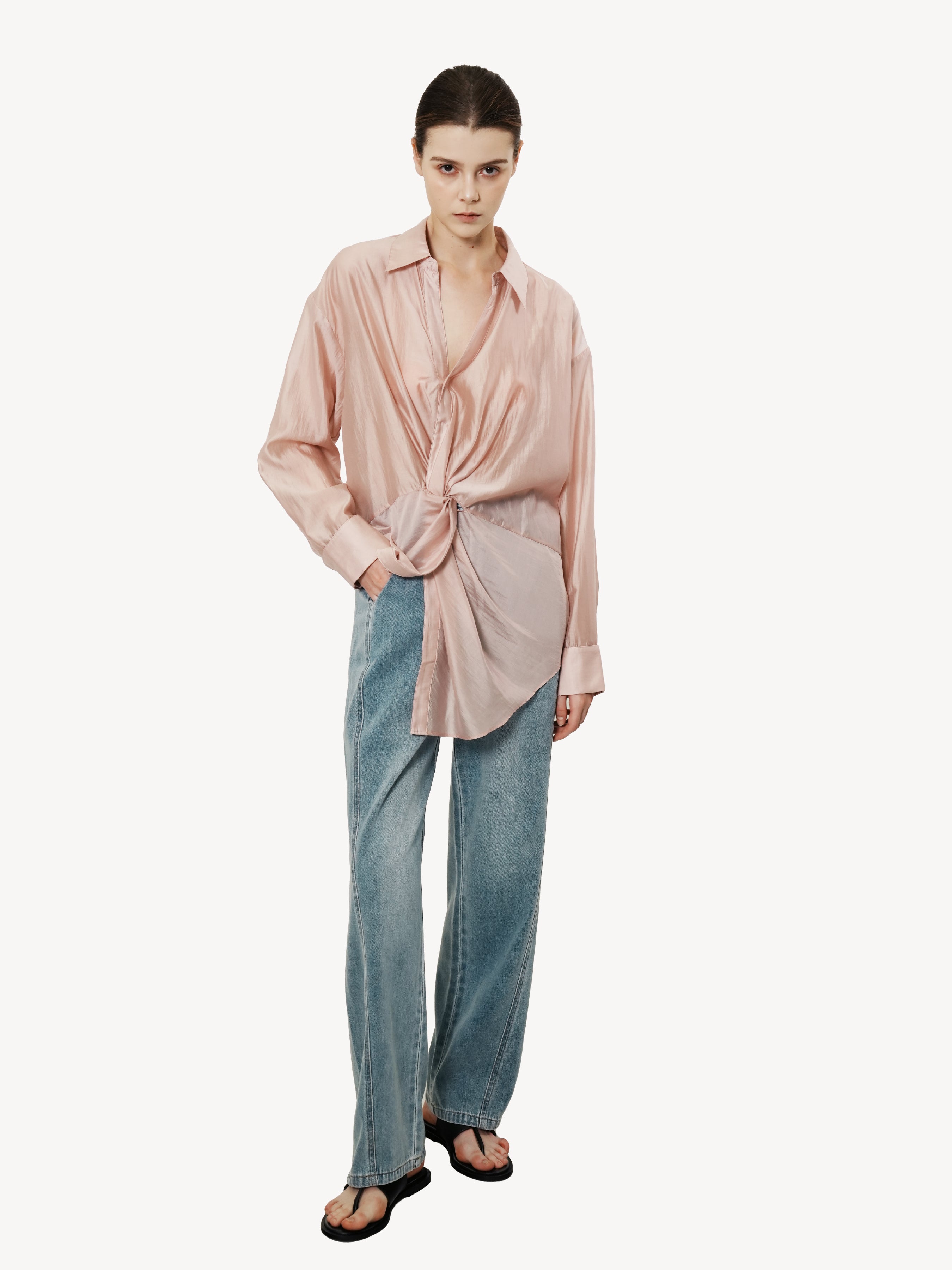 Asymmetric Knotted Shirt