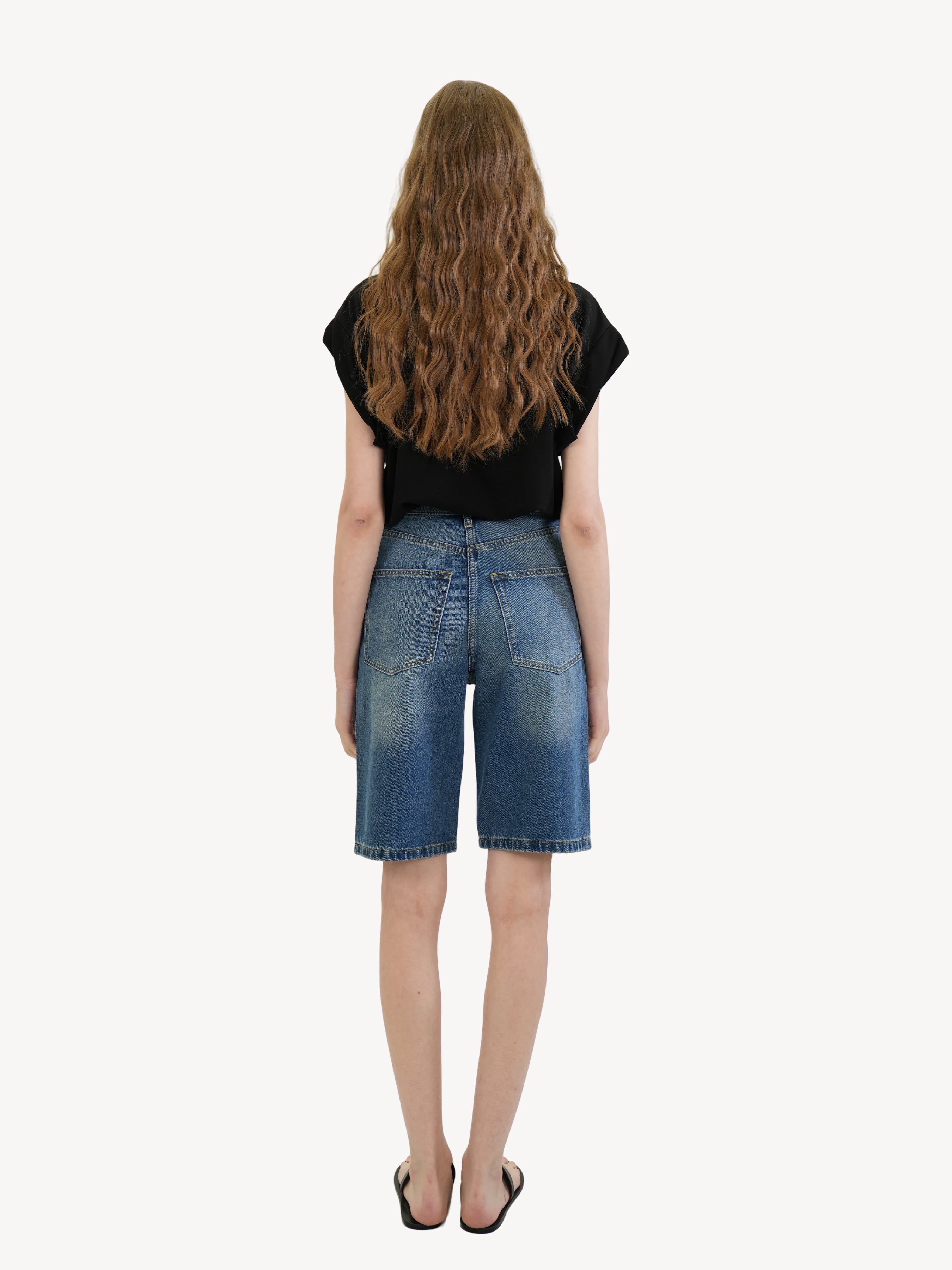 The High-Rise Denim Shorts