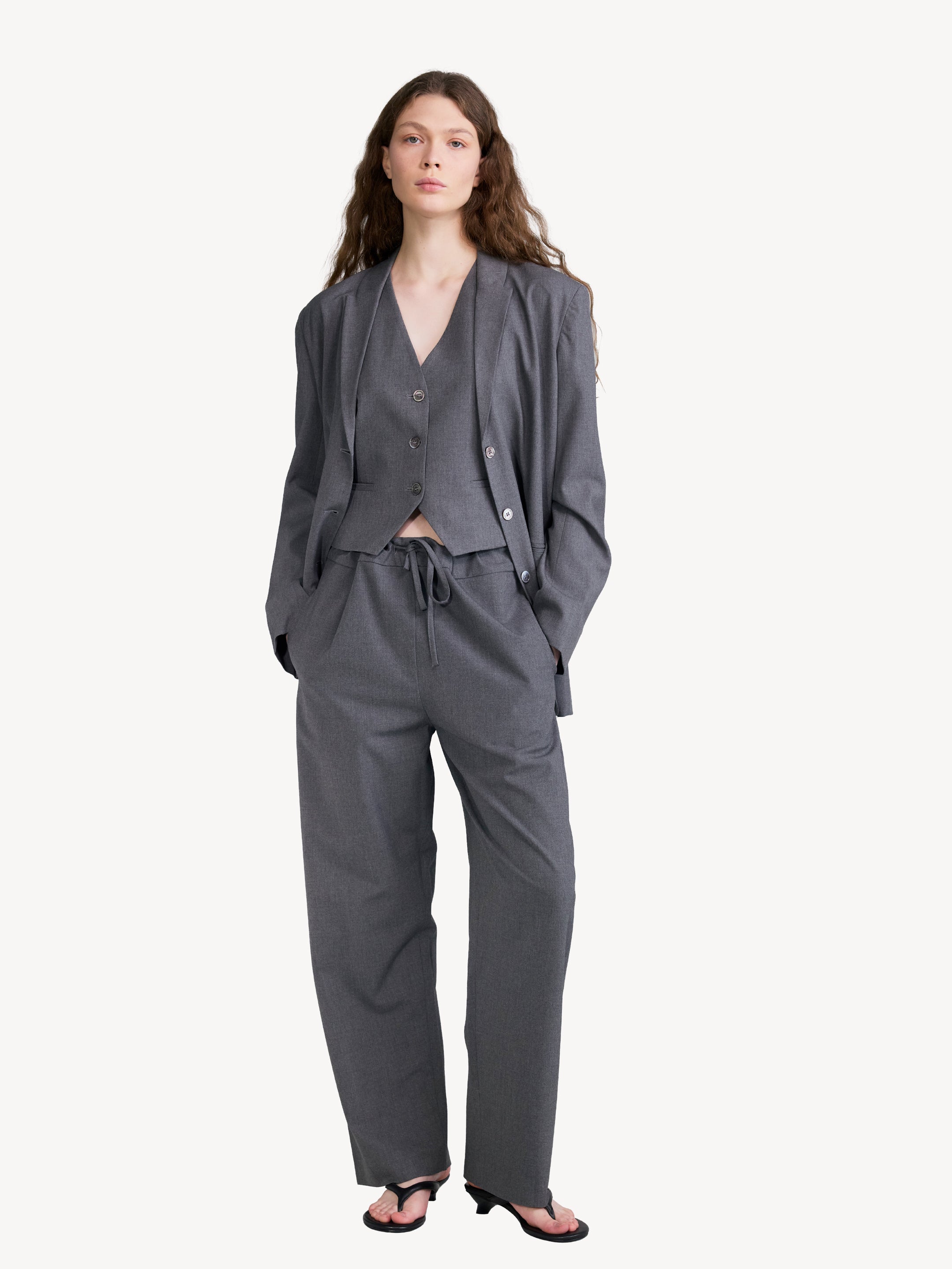 Drawstring Wide Trousers