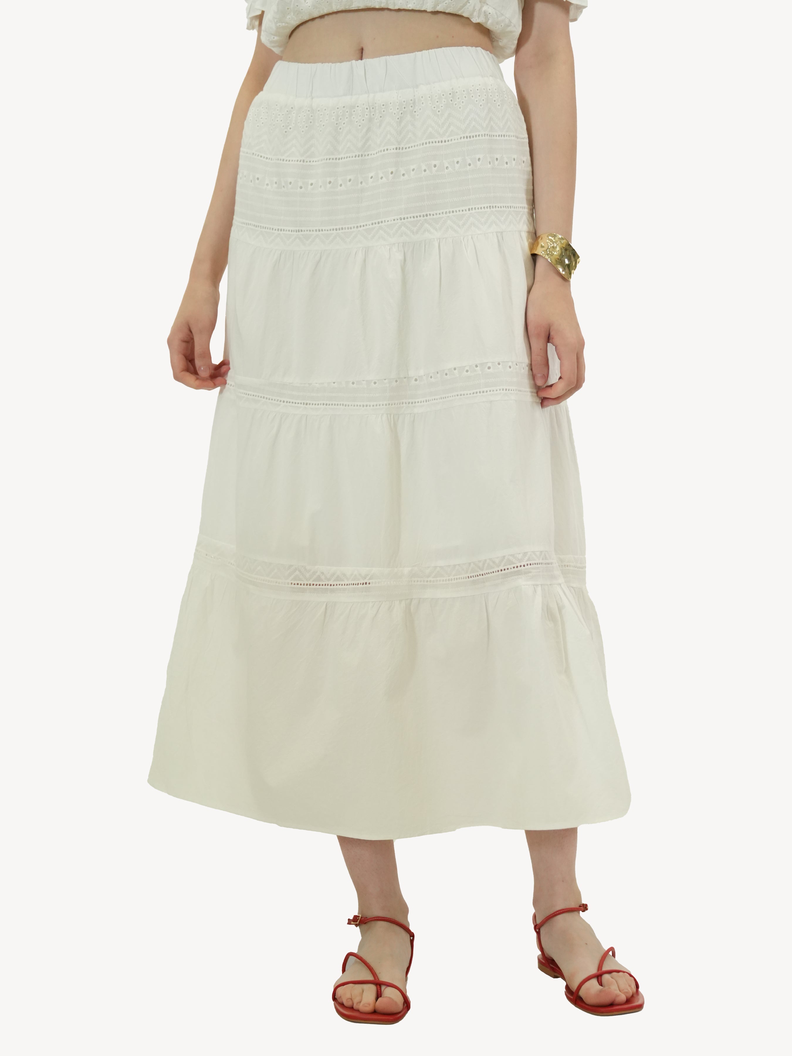 Lace Trim Coordinated Set | Skirt