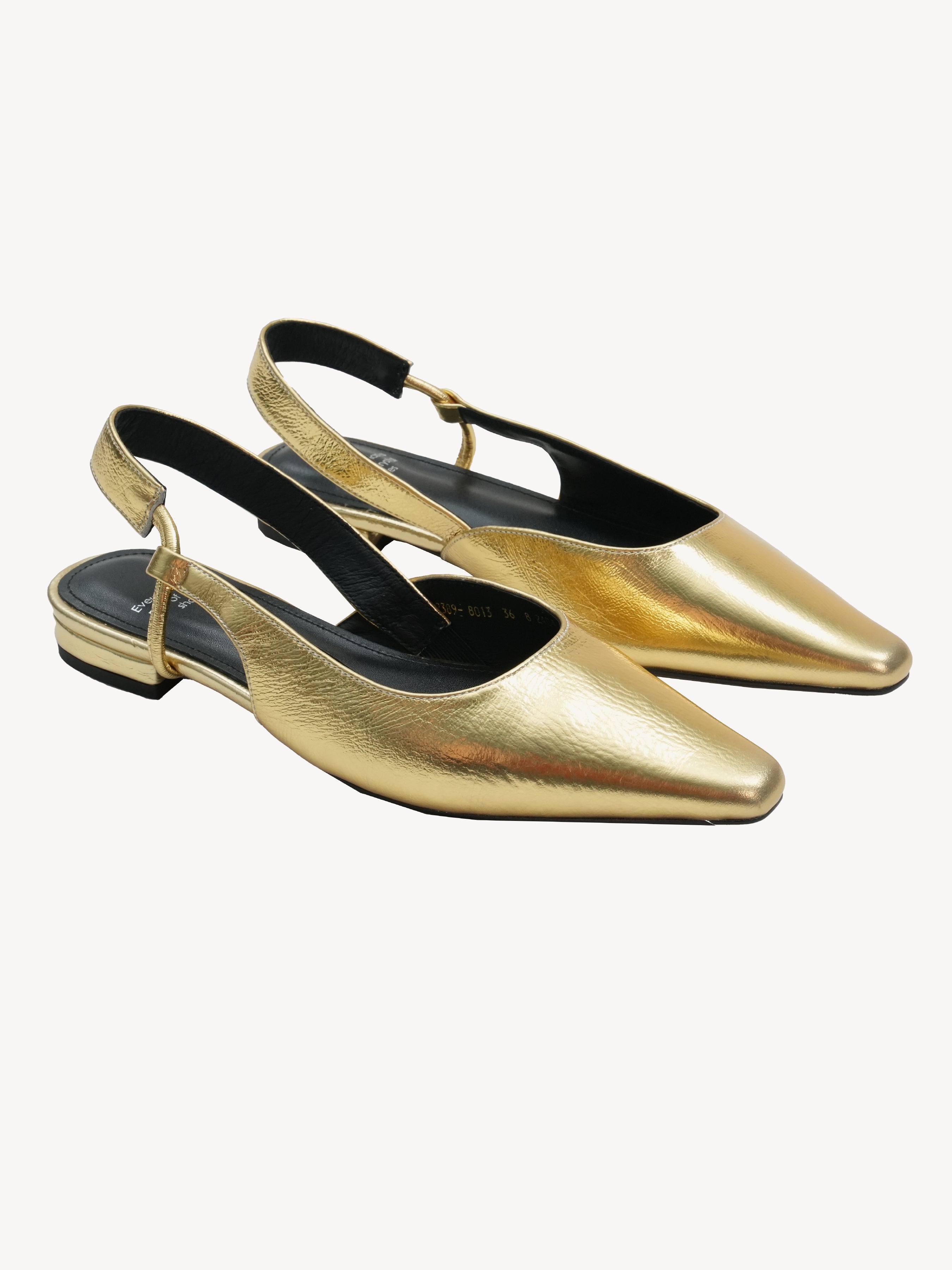 The Gold Pointed Flats