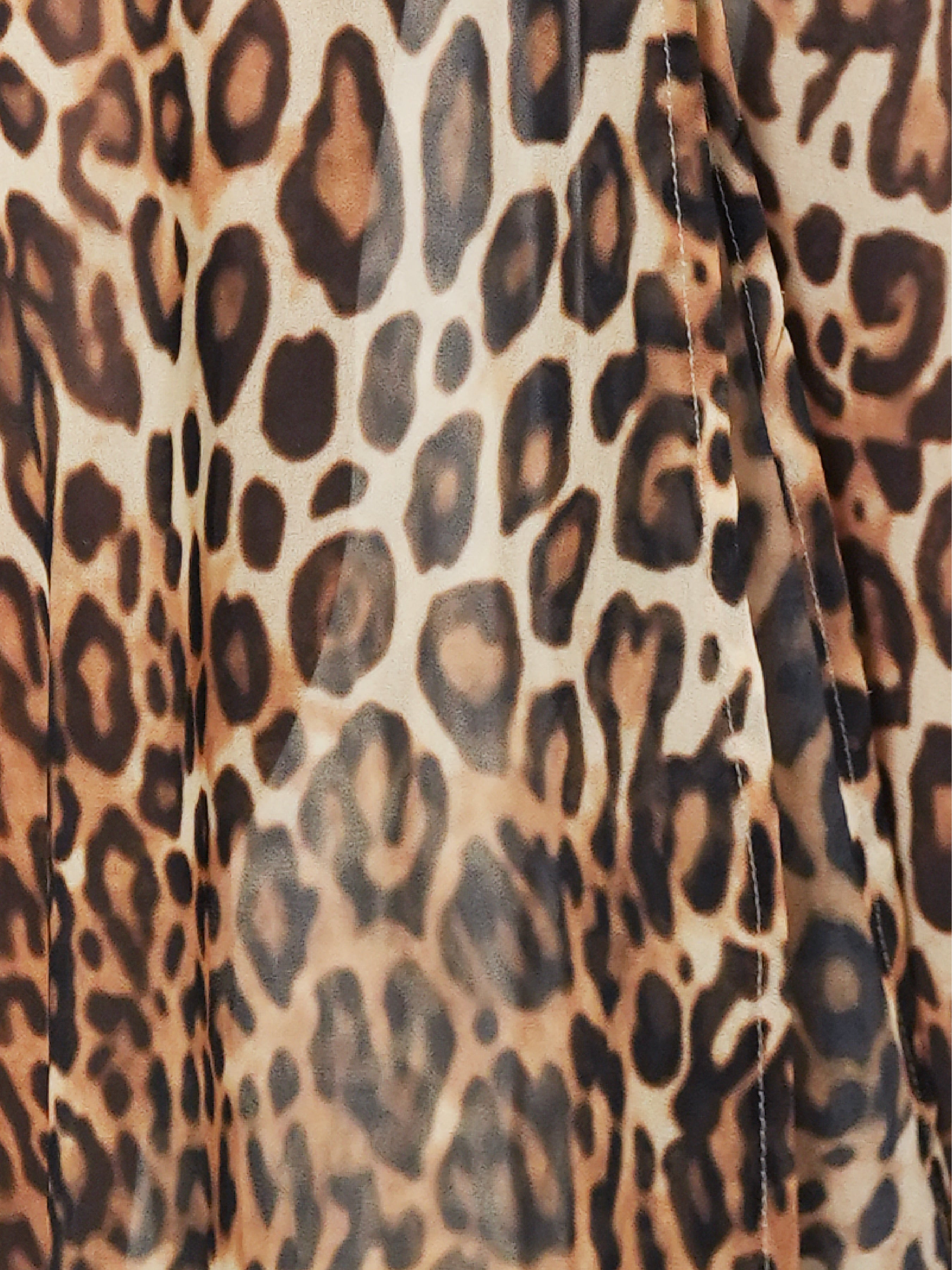 Leopard Print Midi Skirt