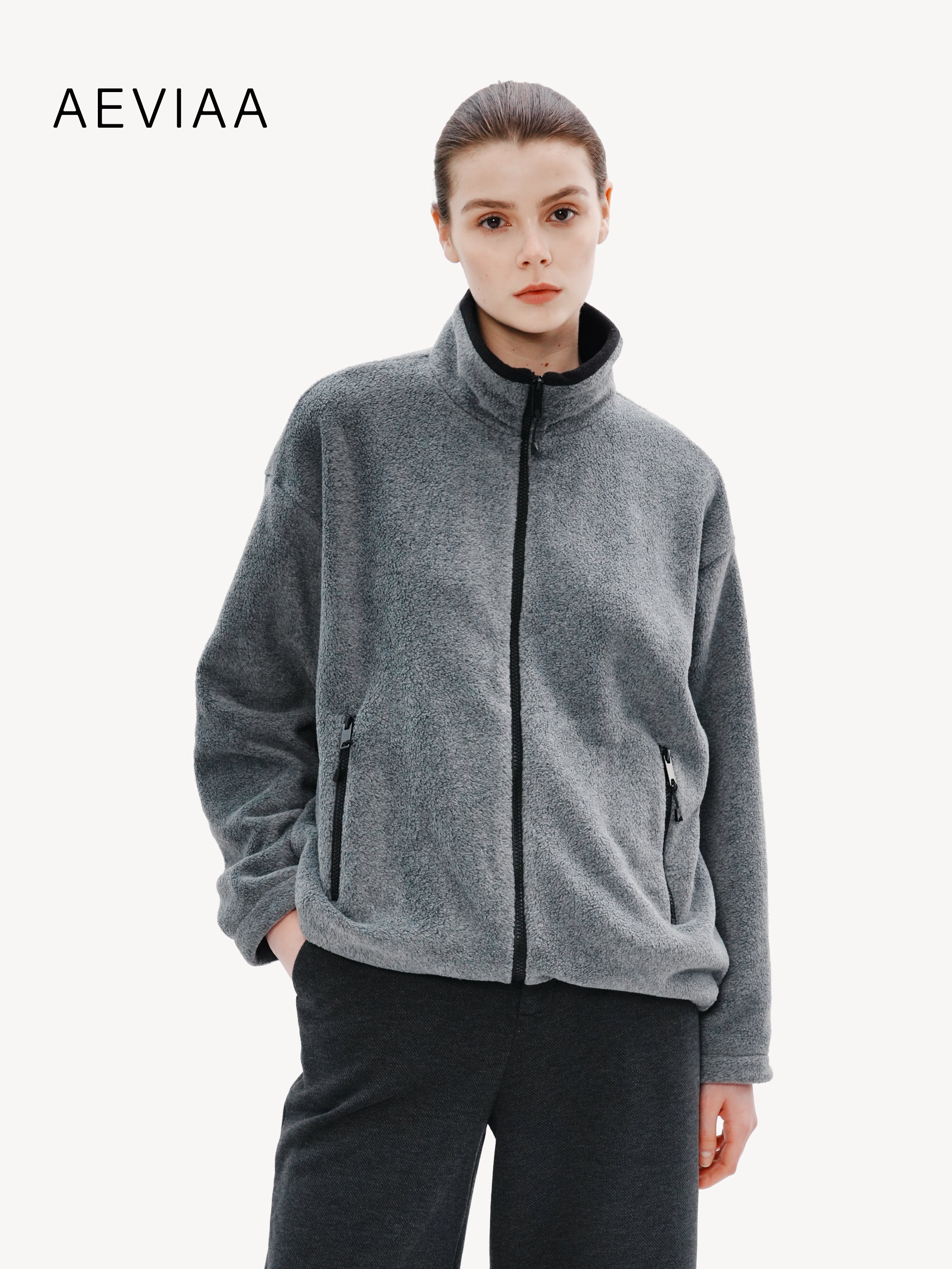 Minimal Zip Fleece Jacket