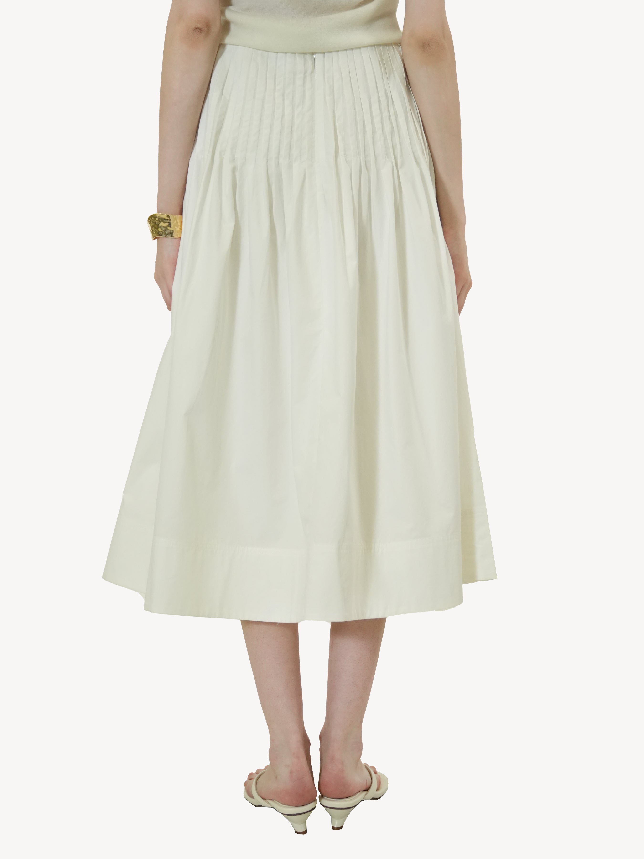 Cotton Midi Circle Skirt