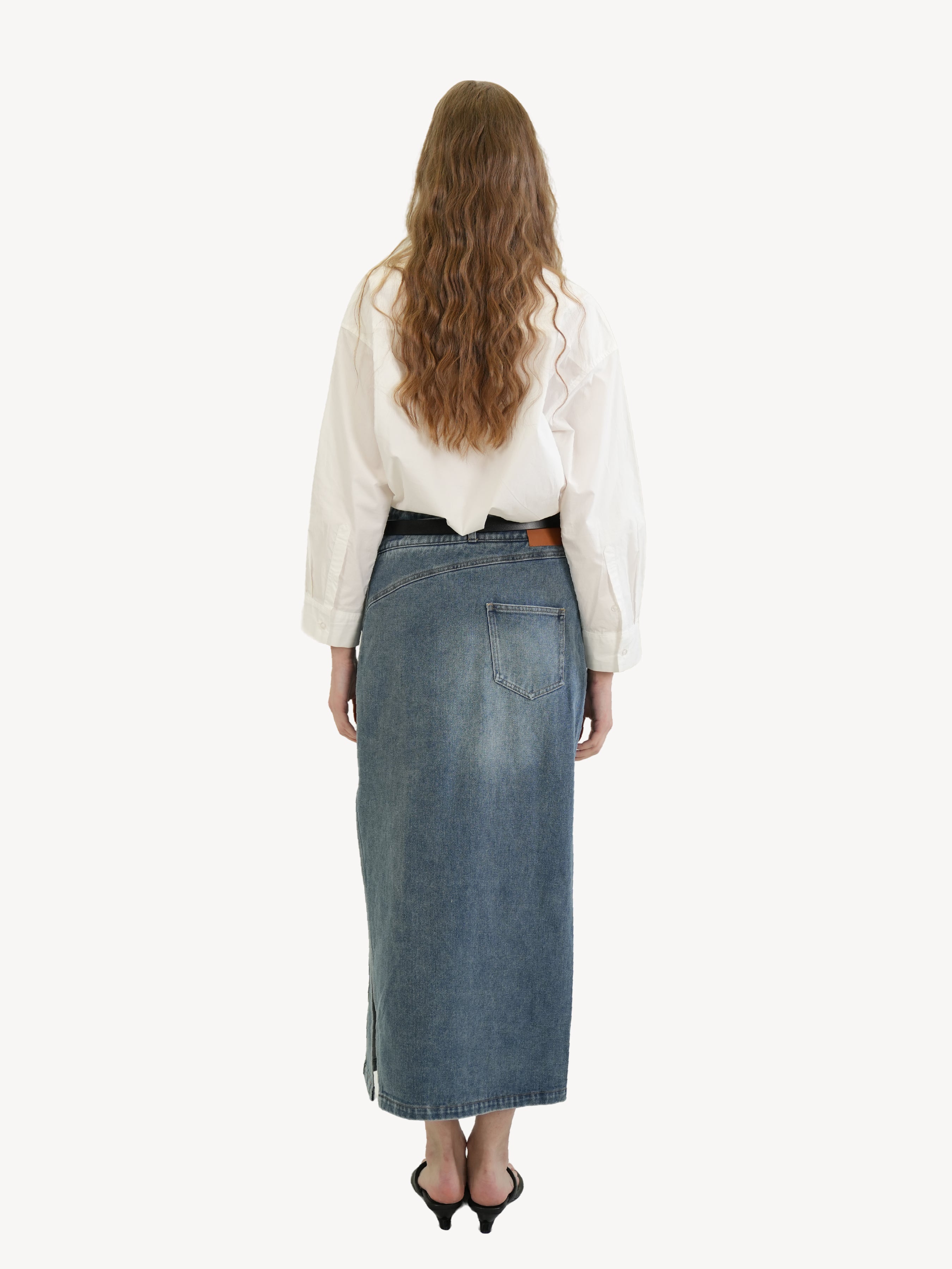 The Denim Split Skirt