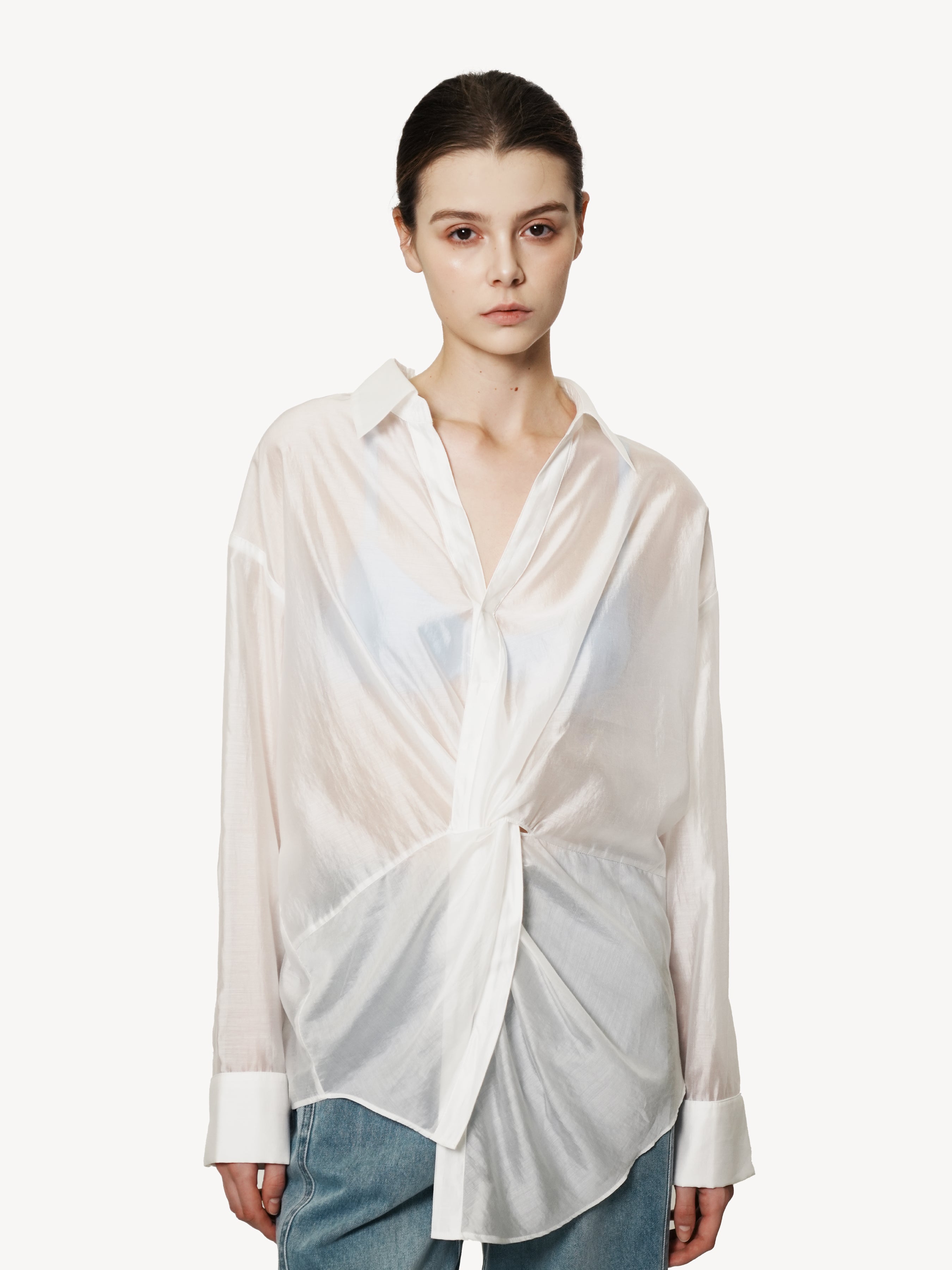 Asymmetric Knotted Shirt