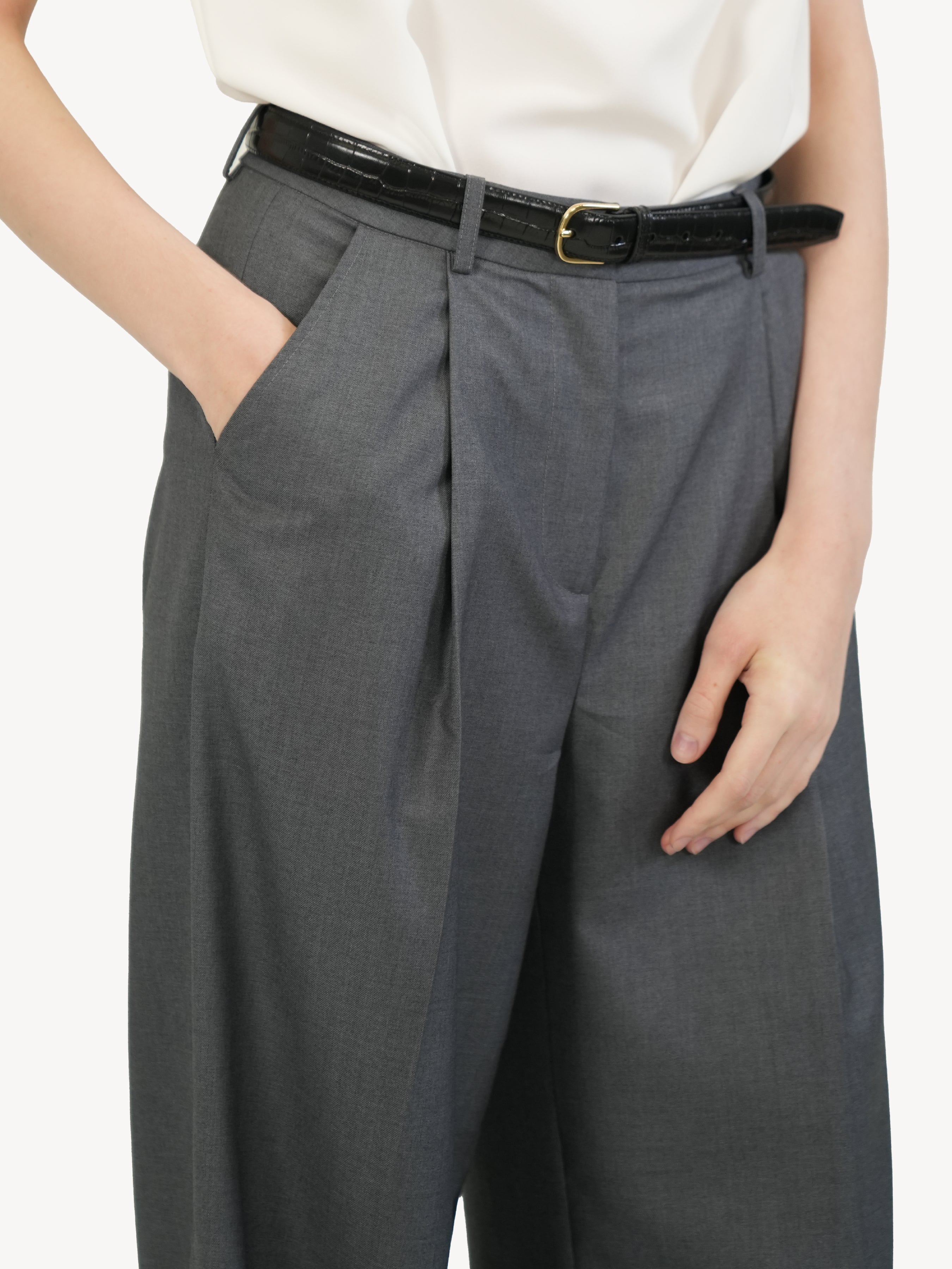 The Wool Wide-Leg Trousers