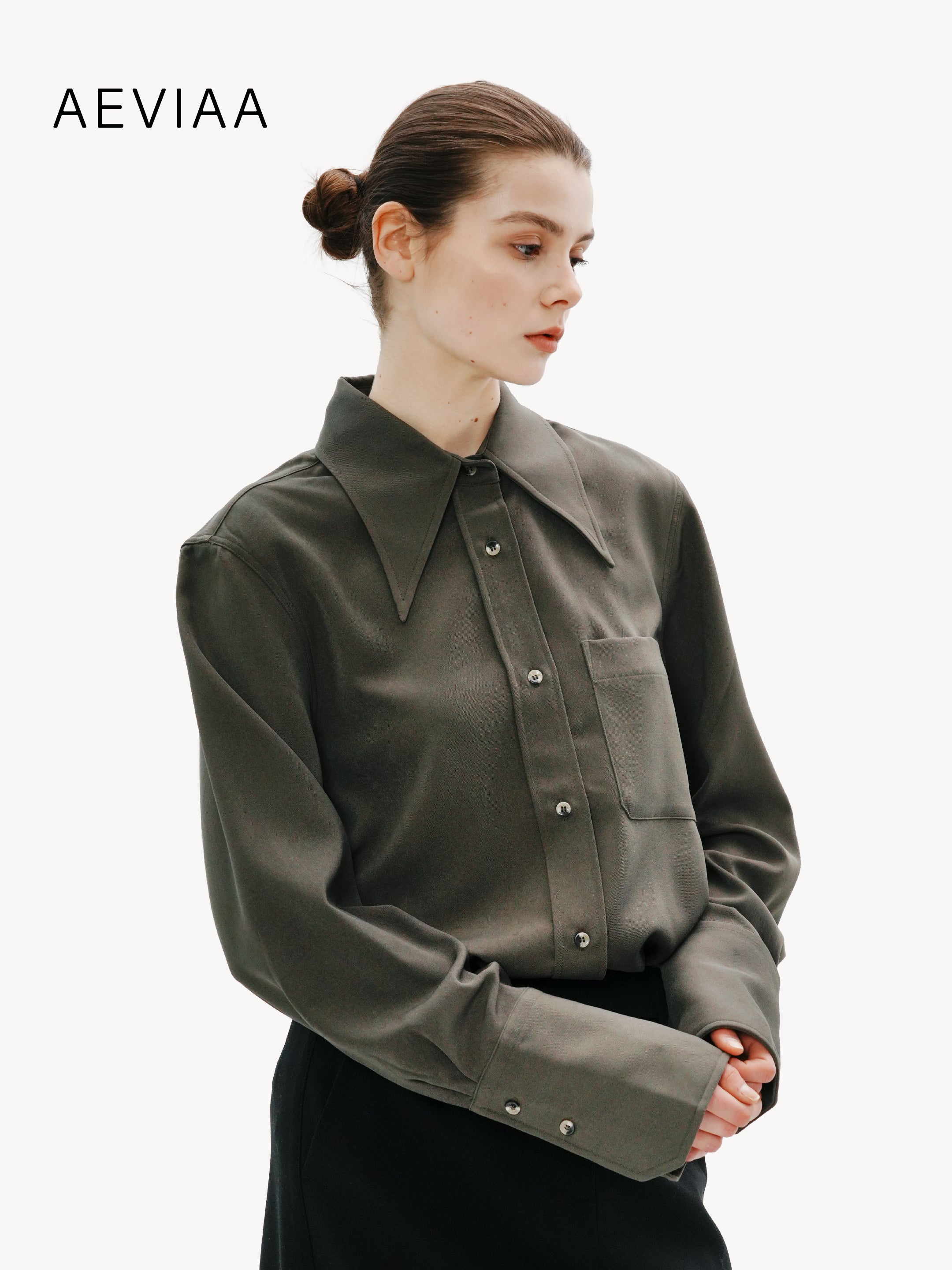 Sharp Collar Blouse
