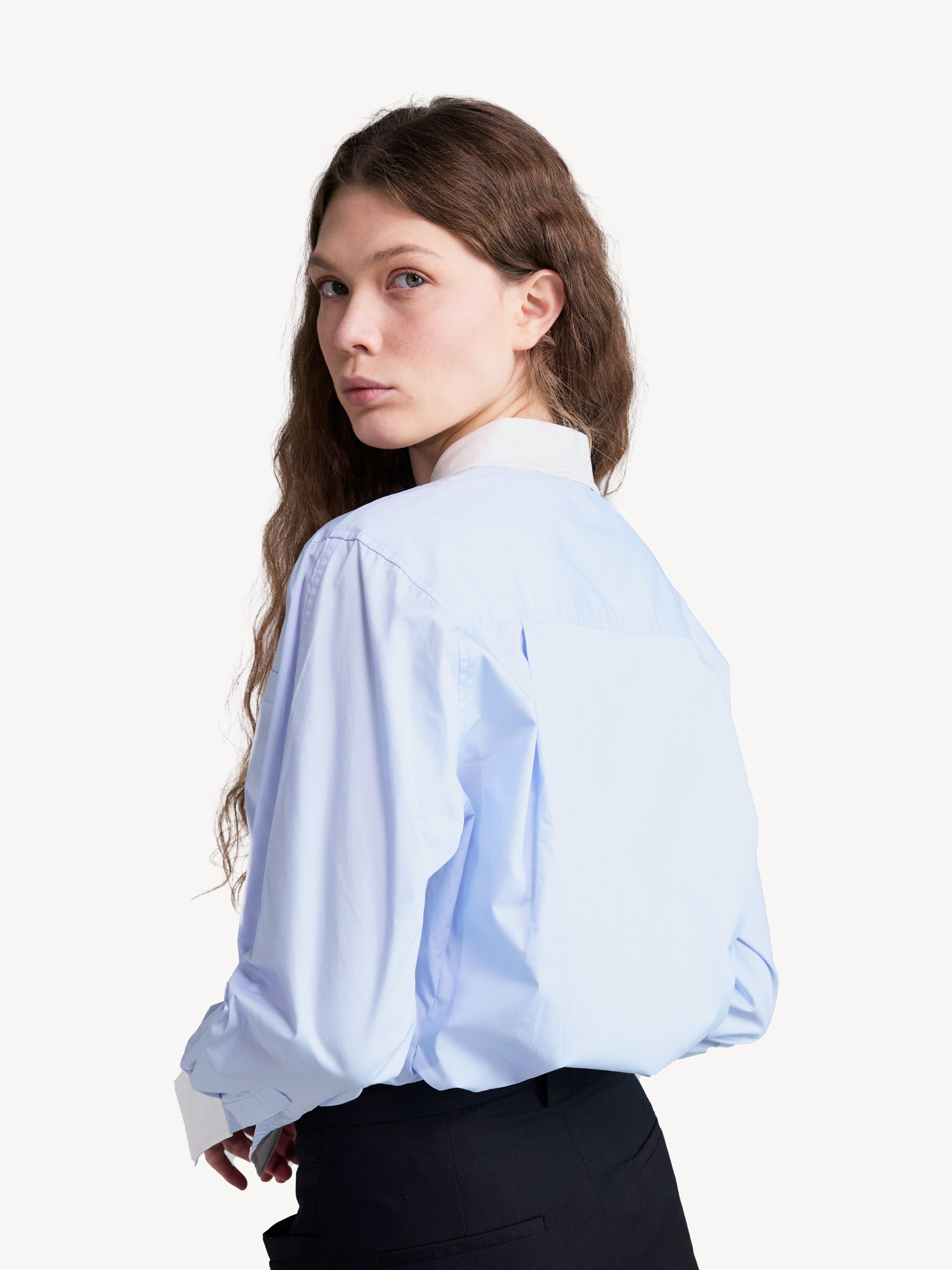 Contrast Collar Shirt