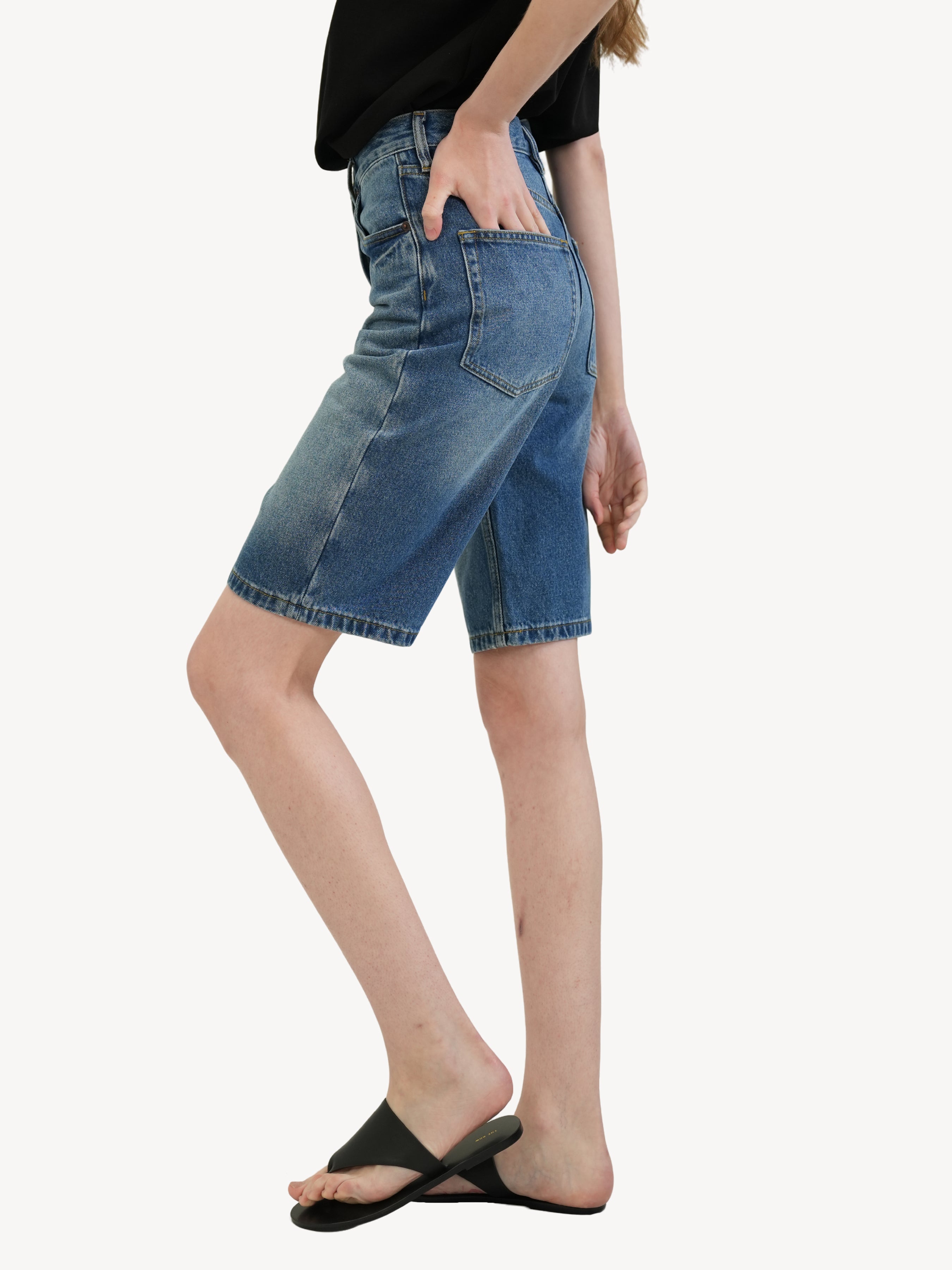 The High-Rise Denim Shorts