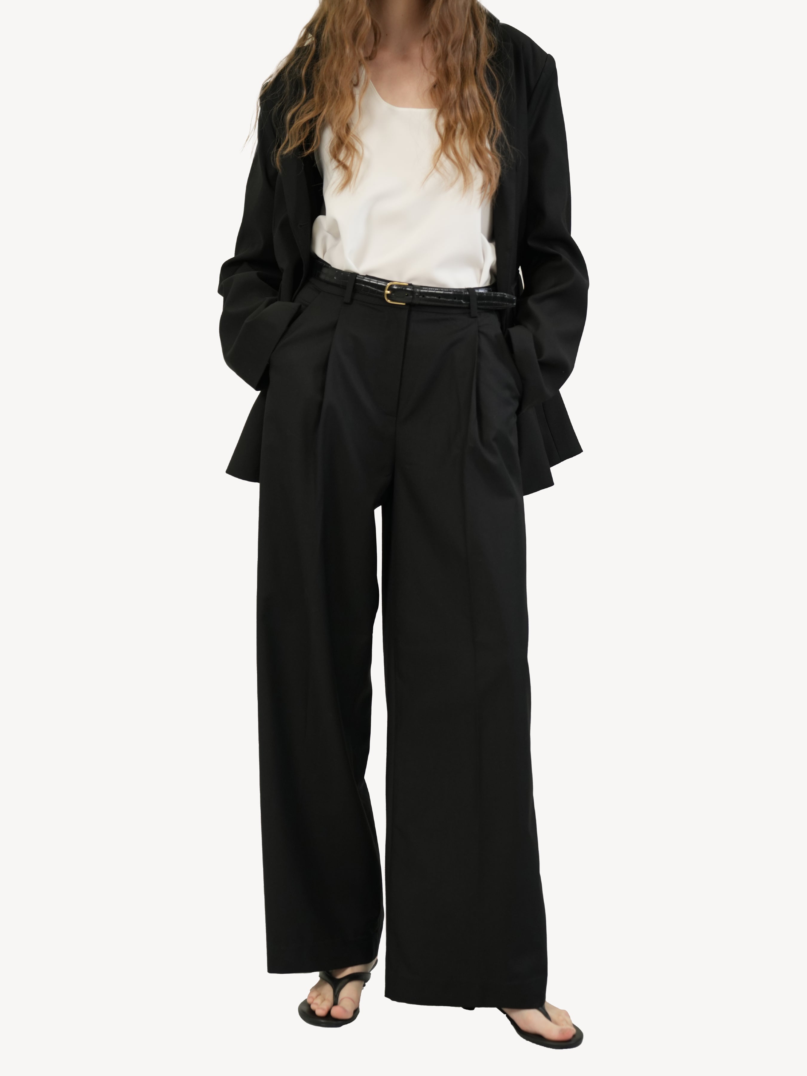 The Wool Wide-Leg Trousers