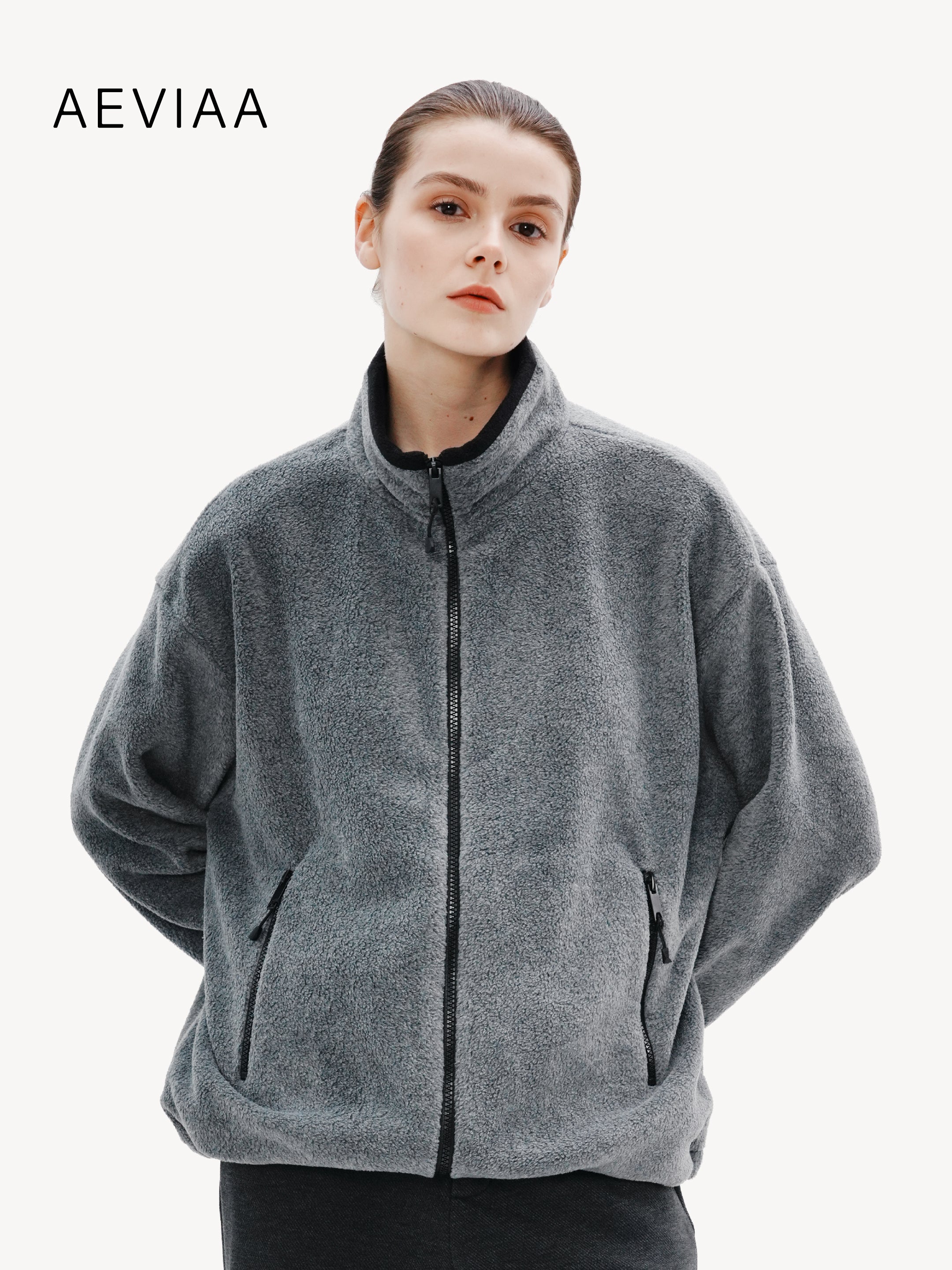 Minimal Zip Fleece Jacket