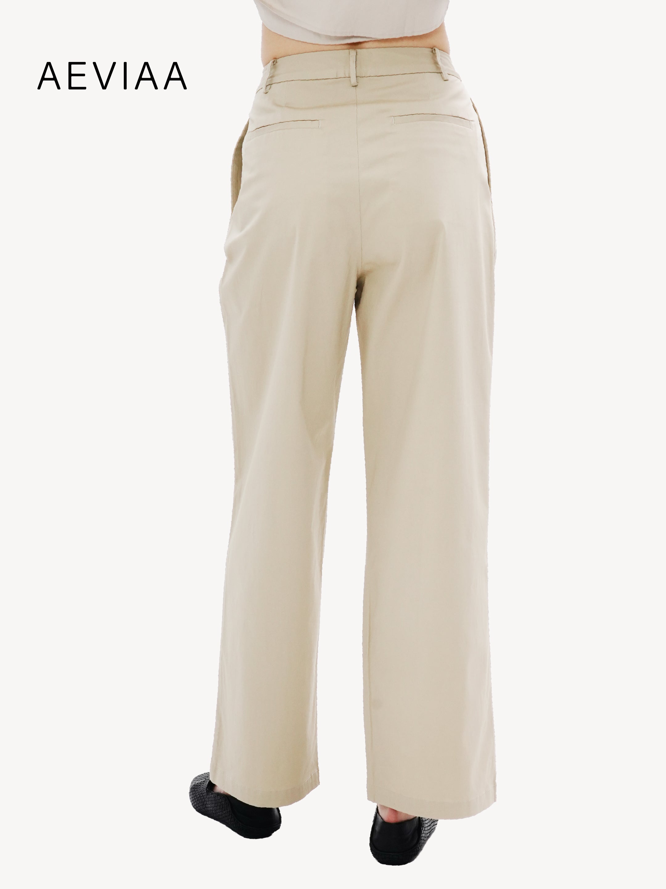 Wide-Leg Cotton Trousers