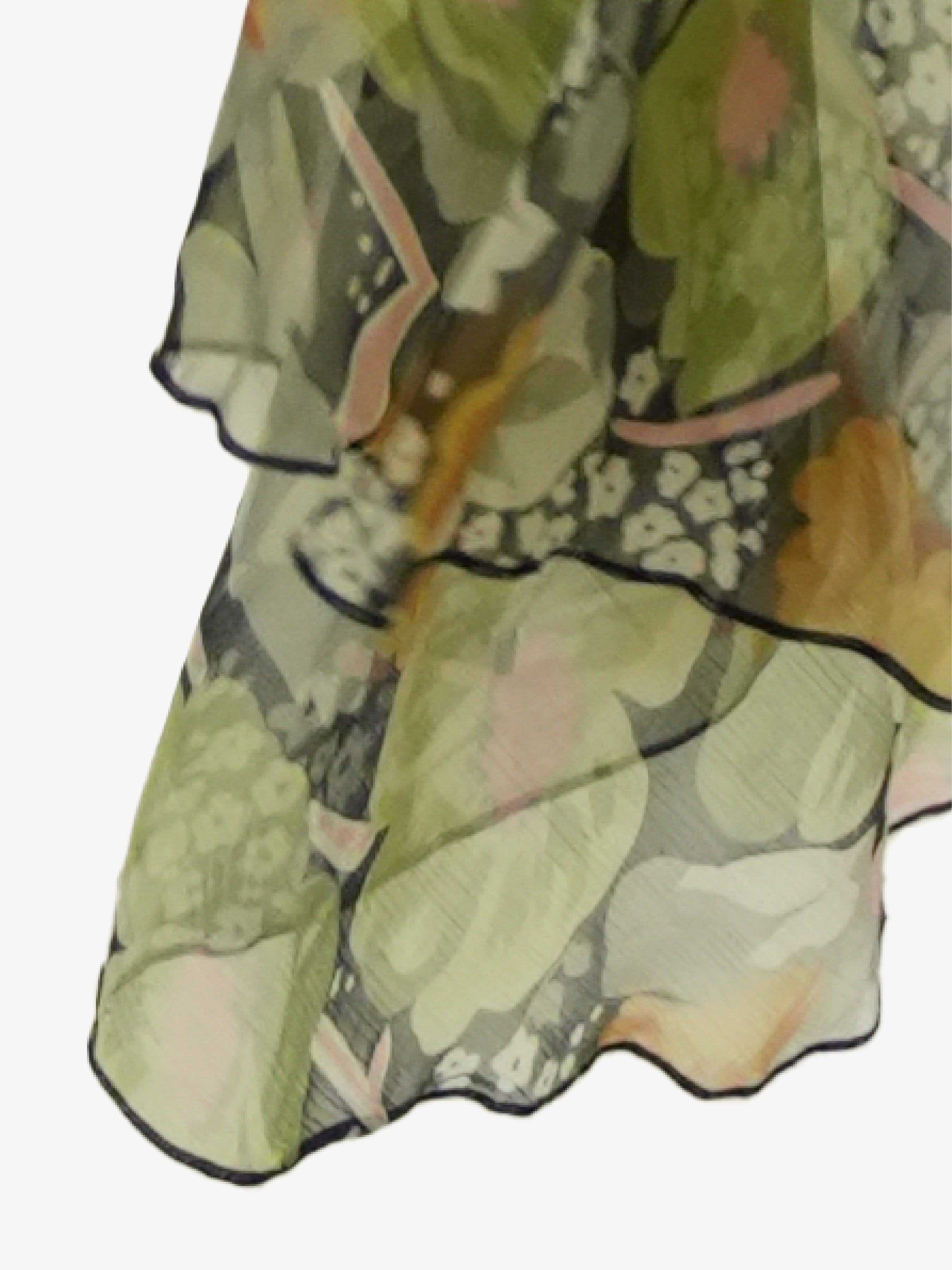 Botanical Wrap Midi Dress