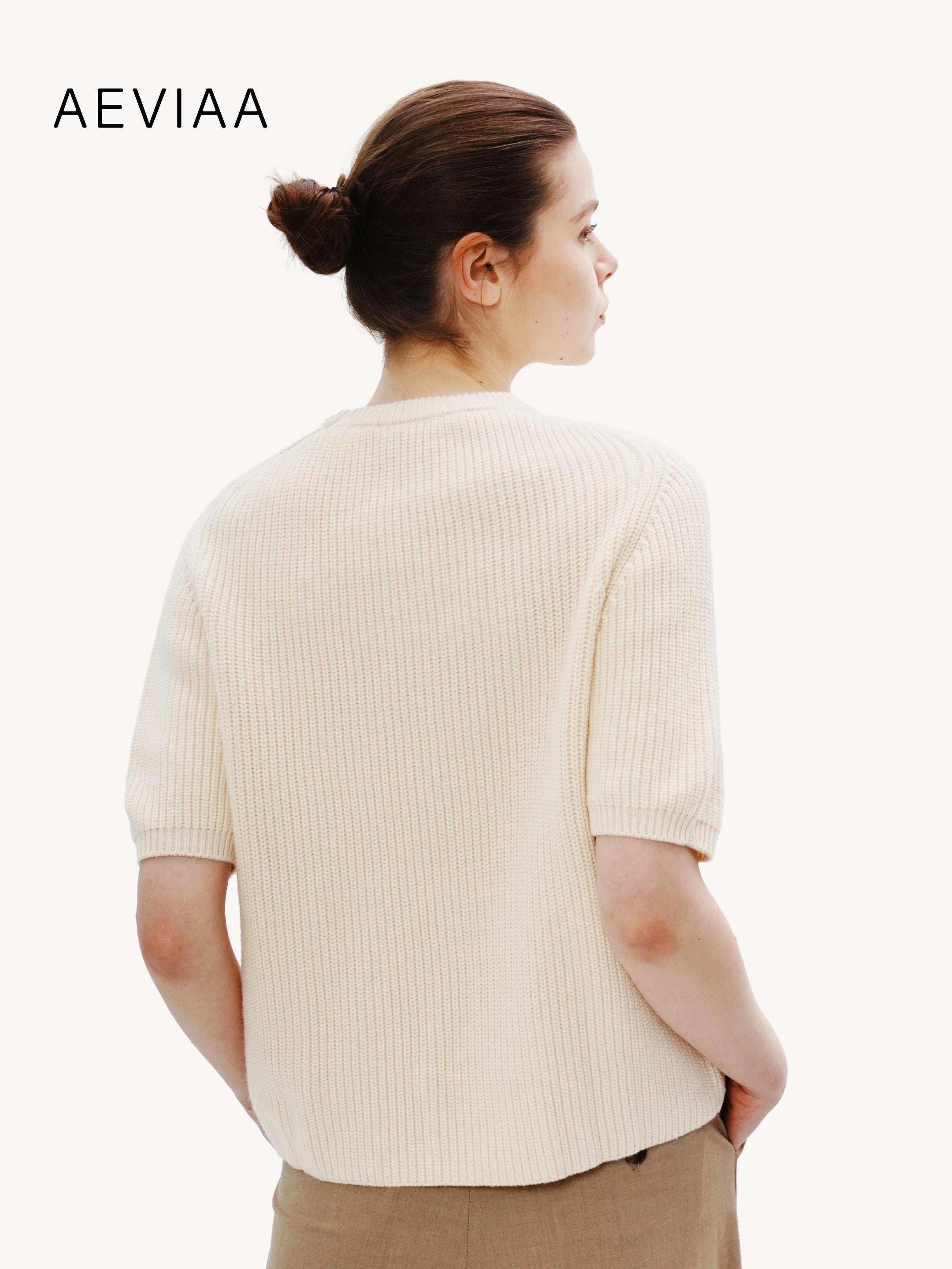 Ribbed Short-Sleeve Knit