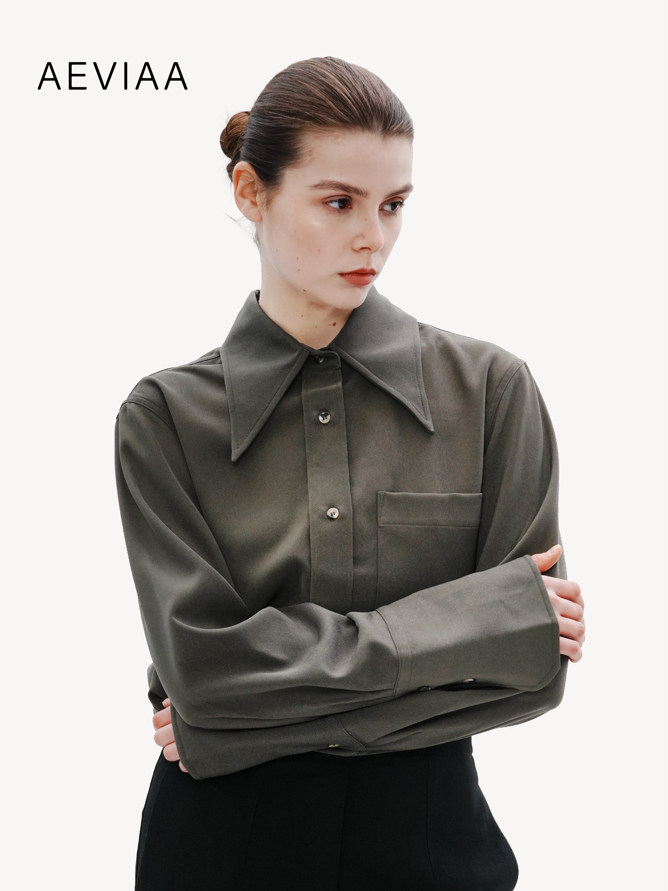 Sharp Collar Blouse