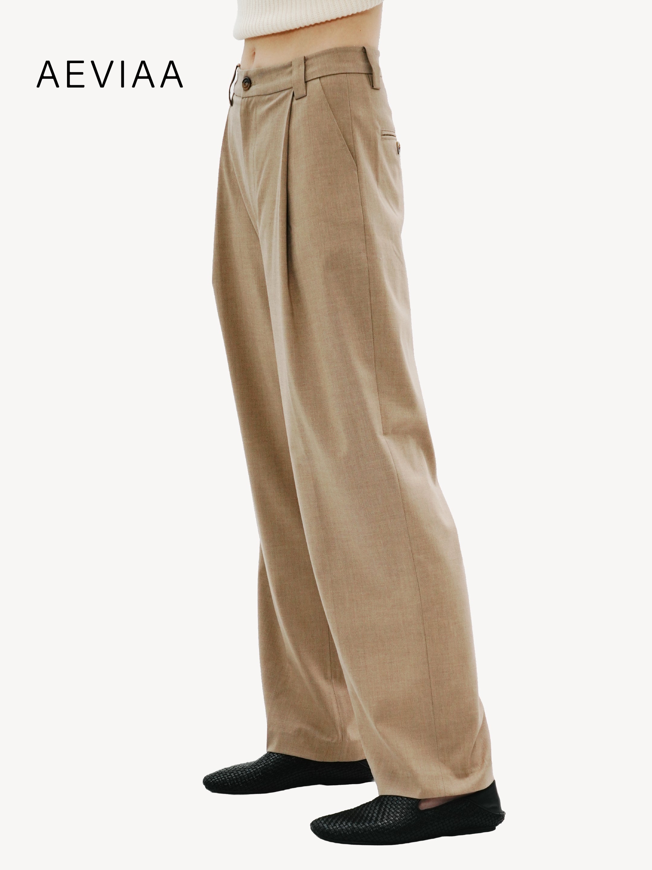 Cashmere Wide-Leg Trousers