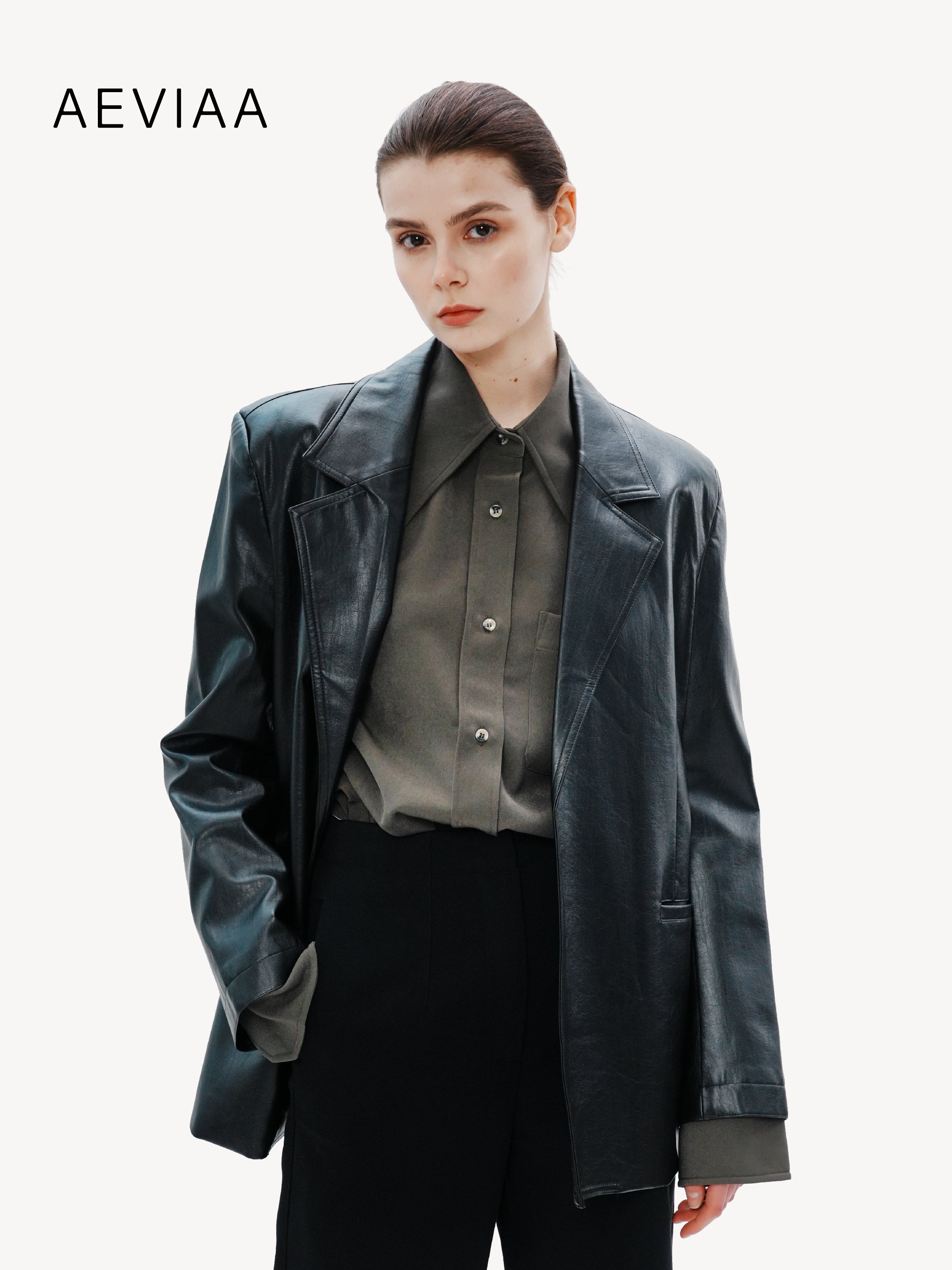 Refined Leather Blazer