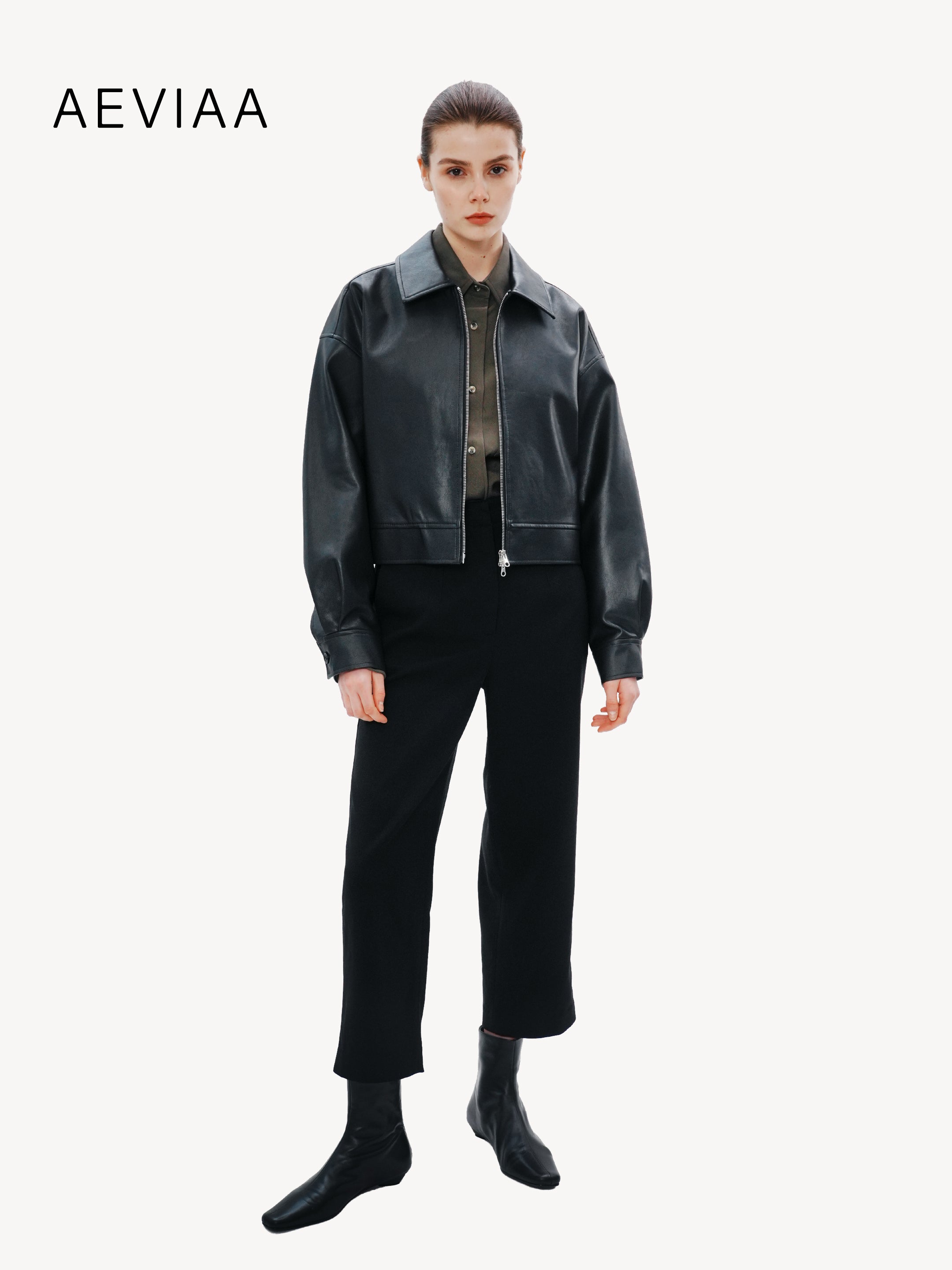 Leather Bomber Jacket