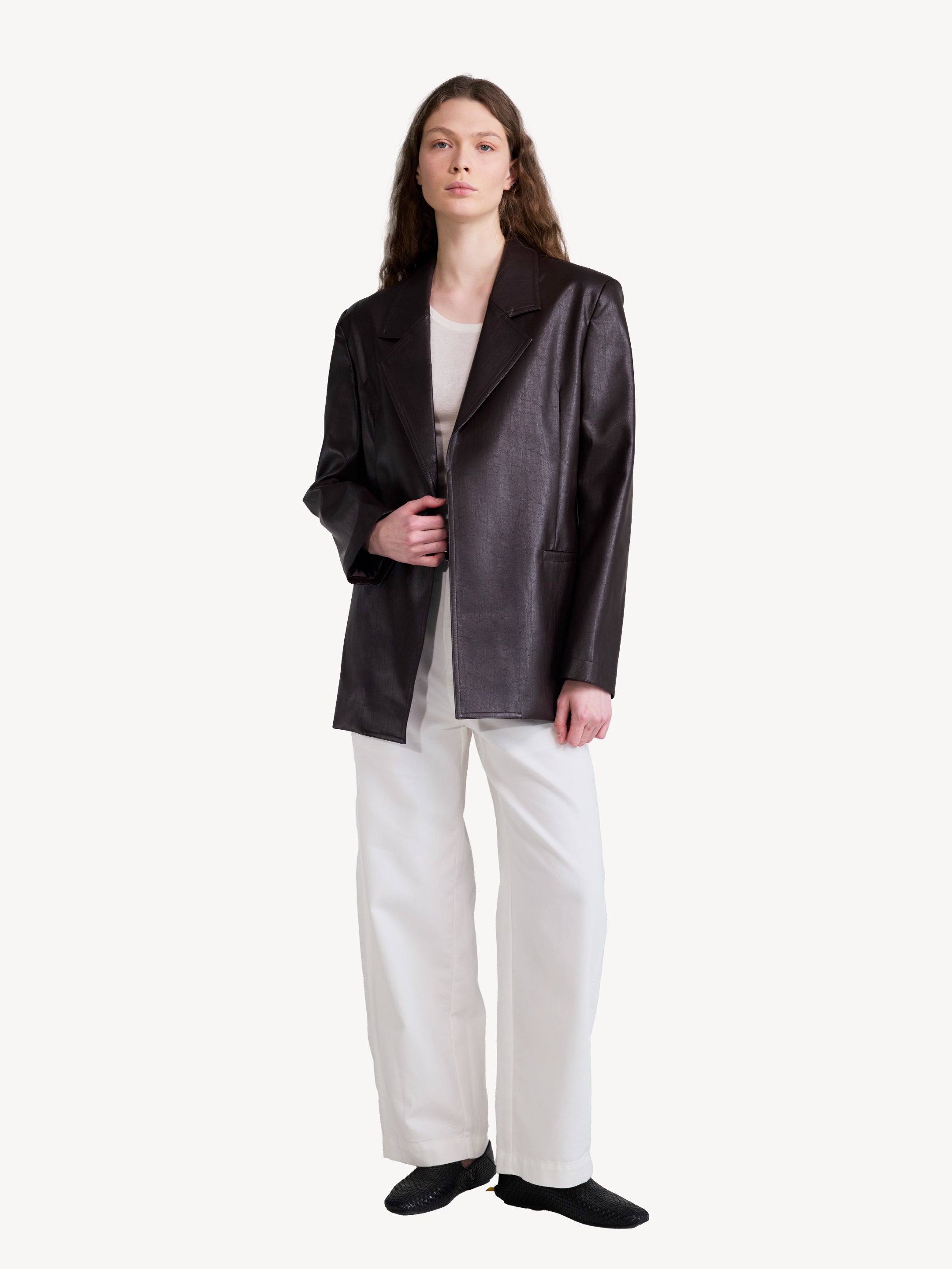 Tailored Leather Blazer