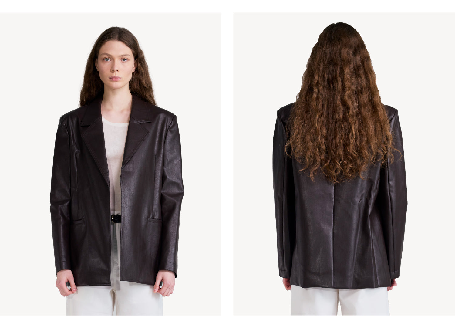 Tailored Leather Blazer